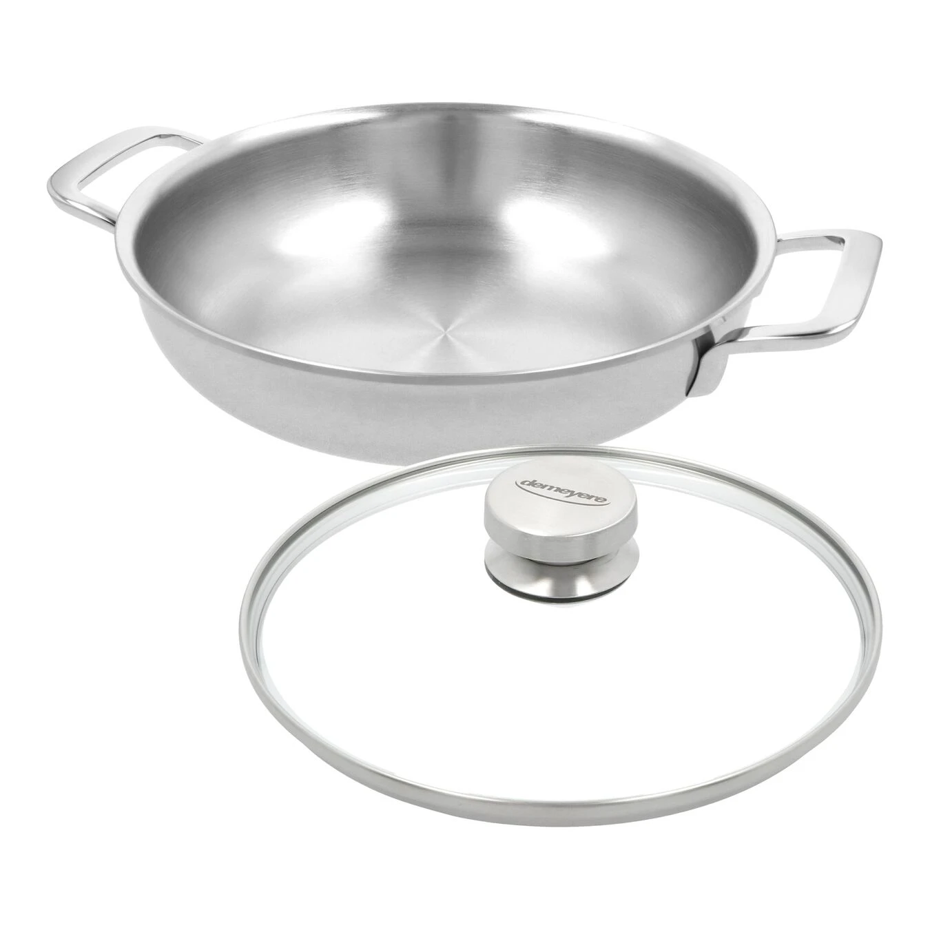 Demeyere Koekenpan Met Glazen Deksel 24 Cm 3 Demeyere Koekenpan Met Glazen Deksel 24 Cm